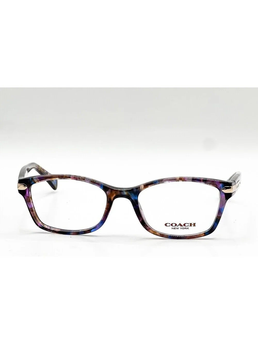 Coach HC 6065 5288 Confetti Purple Tortoise Full Rim Eyeglass Frames 49-17-135
